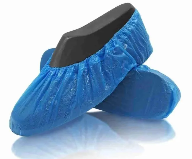 Copriscarpe monouso in CPE blu